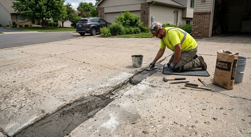Concrete Driveway Patching in Des Moines, IA